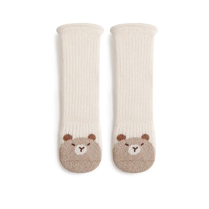 Winter New Thickened Warm Coral Fleece Baby Long Socks - Newborn & Kids Cute Warmer Knee Socks for Girls & Boys | Boneless Socks for 0-5Y