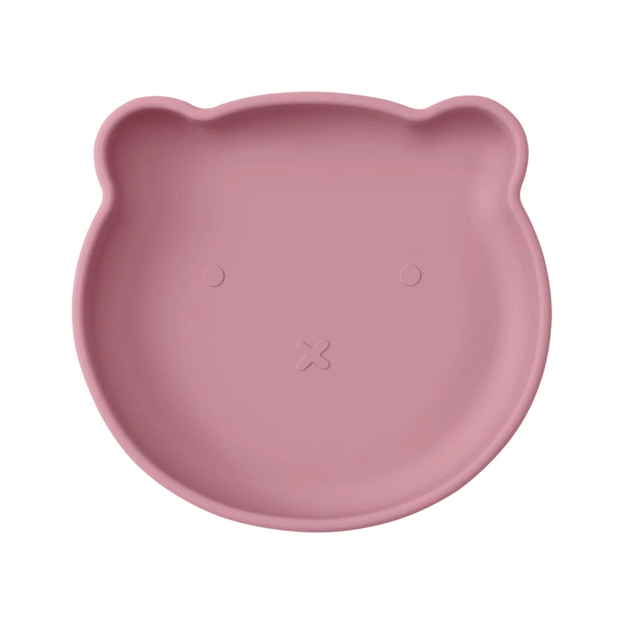 1PC Silicone Baby Suction Plate – Cartoon Bear Shape Feeding Plate for Kids, Baby Food Storage & Eating Training Tableware