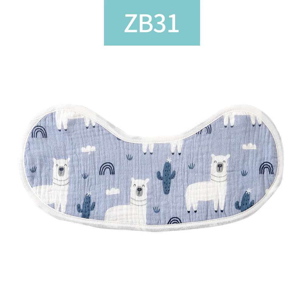 Kangobaby #My Soft Life# Breathable All-Season 6-Layer Baby Muslin Burp Cloth | 100% Cotton Antibacterial Newborn Feeding Bib - Kidzy Market