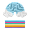 Creative Rainbow Clouds Silicone Sensory Activity Board – Double-Sided Busy Board for Color Training, Fine Motor Skills, and Fun Play