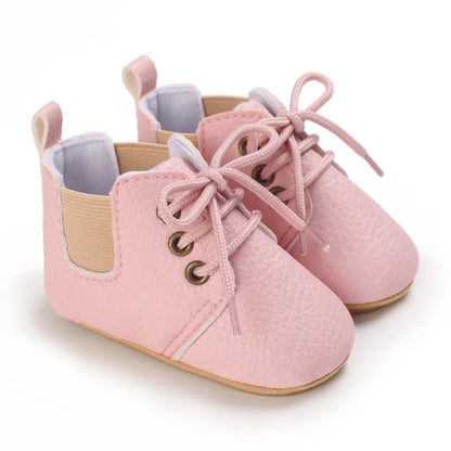 New Baby Shoes Retro Leather Boy Girl Multicolor Toddler Rubber Sole Anti-Slip First Walkers Infant Moccasins
