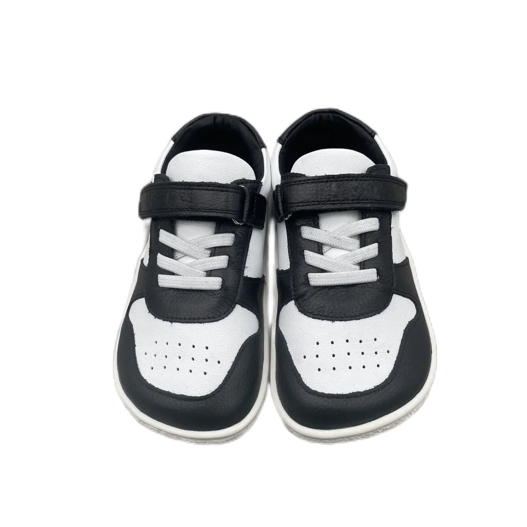 Tipsietoes Spring Genuine Leather Shoes – Lightweight Minimalist Barefoot Sneakers for Girls & Boys with Elastic Strap