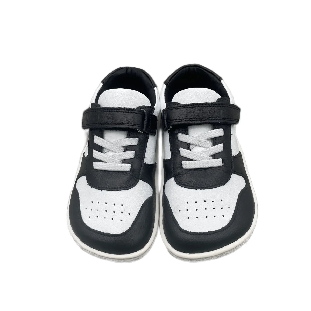 Tipsietoes Spring Genuine Leather Shoes – Lightweight Minimalist Barefoot Sneakers for Girls & Boys with Elastic Strap