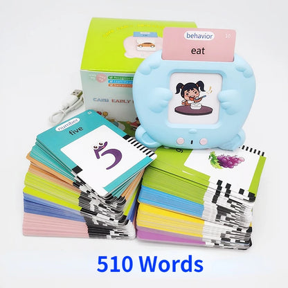 Talking Flash Cards – Early Educational Toy for Preschool Boys and Girls, Interactive Reading Machine Gift