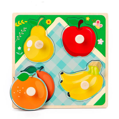 Montessori Wooden Puzzle Board – Animal Cognition Educational Toy for Kids 1-3 Years
