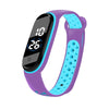 Fashion Kids Sports Waterproof LED Digital Watch Two-Tone Silicone Strap for Teen Boys and Girls