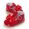 Khaki Baby Casual Shoes 0-18M Infant Toddler Bowknot Non-Slip Rubber Soft-Sole Flat PU First Walker Newborn Mary Janes