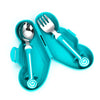 Children’s Utensil Set - Cute Circle Cutlery, Baby Tableware, Stainless Steel Food Feeding Spoon & Fork, Infant Toddler Dinnerware