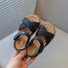 Toddler Girls’ Sandals – 2024 New Fashion Princess Beach Shoes, Cross-Tied Weave Style, Soft Cute Summer Sandals for Kids
