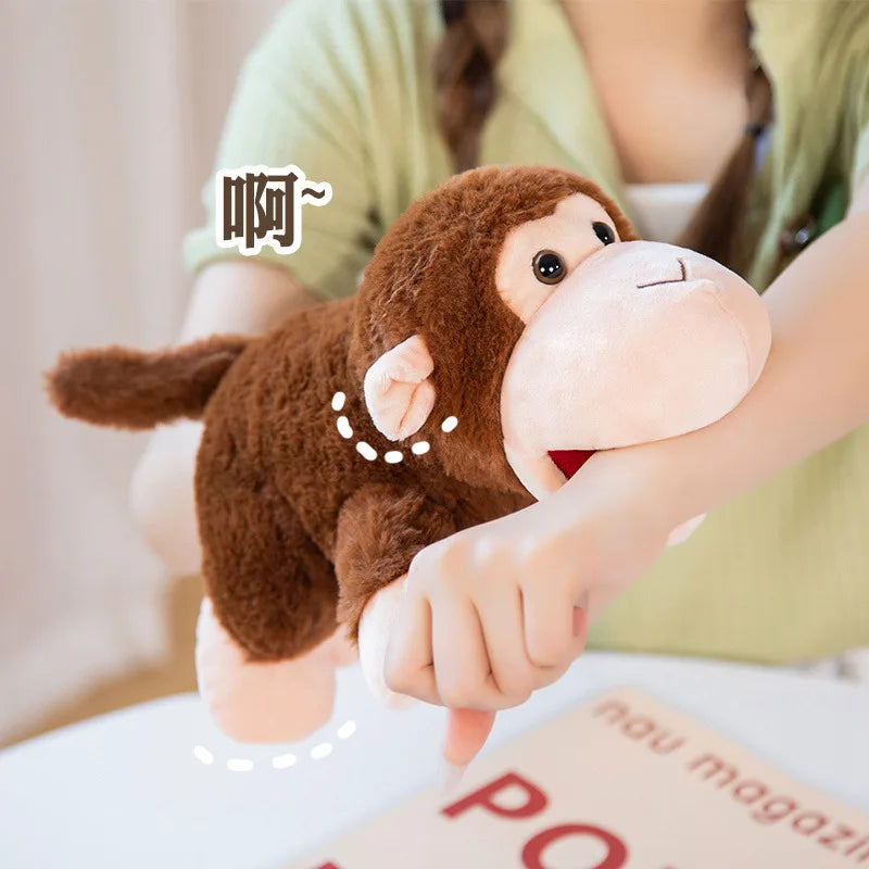 Stuffed Plush Hand and Finger Puppets, Lion Elephant Bunny Monkey Educational Toy for Kids