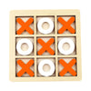 Montessori Wooden Tic-Tac-Toe (XO) Puzzle Board 9.8×9.8 cm (3.9×3.9 in) – Educational Brain Training Toy for Kids