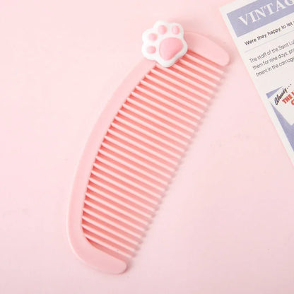 Cartoon Mini Crescent Comb - Cute Children’s Small Comb for Students - Portable Plastic Hairdressing Comb - Small Gift