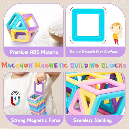 Big Magnetic Blocks Designer Construction Set for Kids