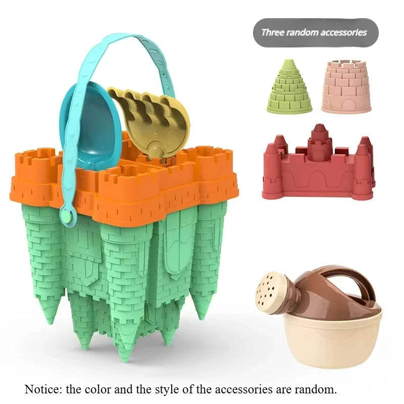 Beach Castle Bucket Sand Play Set With Scoop — Summer Sand Toy For Kids