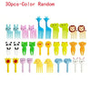 30 Pcs Cartoon Animal Fruit Forks Disposable Plastic Fruit Toothpicks for Bento Boxes