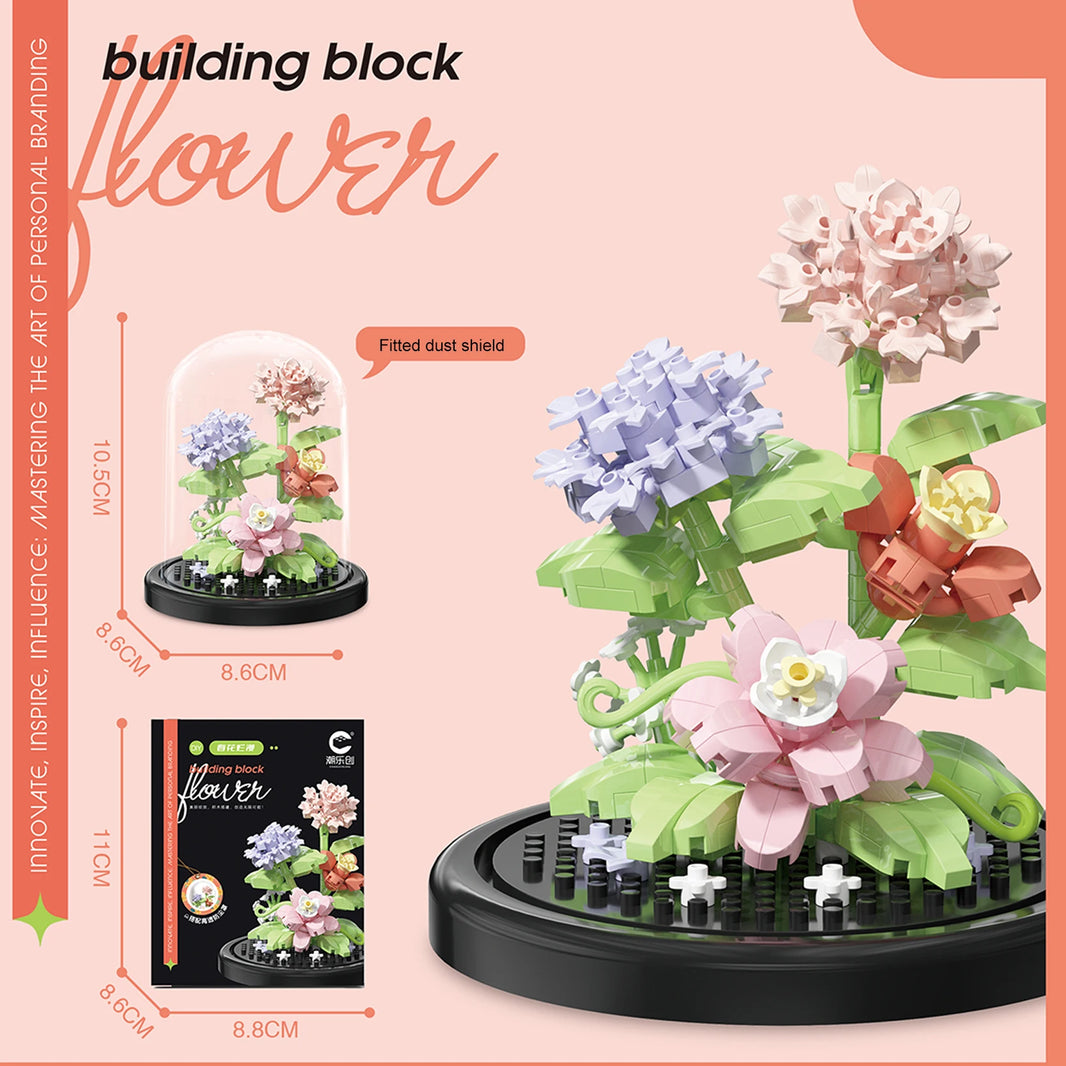 DIY Micro Flower Building Blocks – Mini Bricks Eternal Flowers Home Decoration Puzzle Toy
