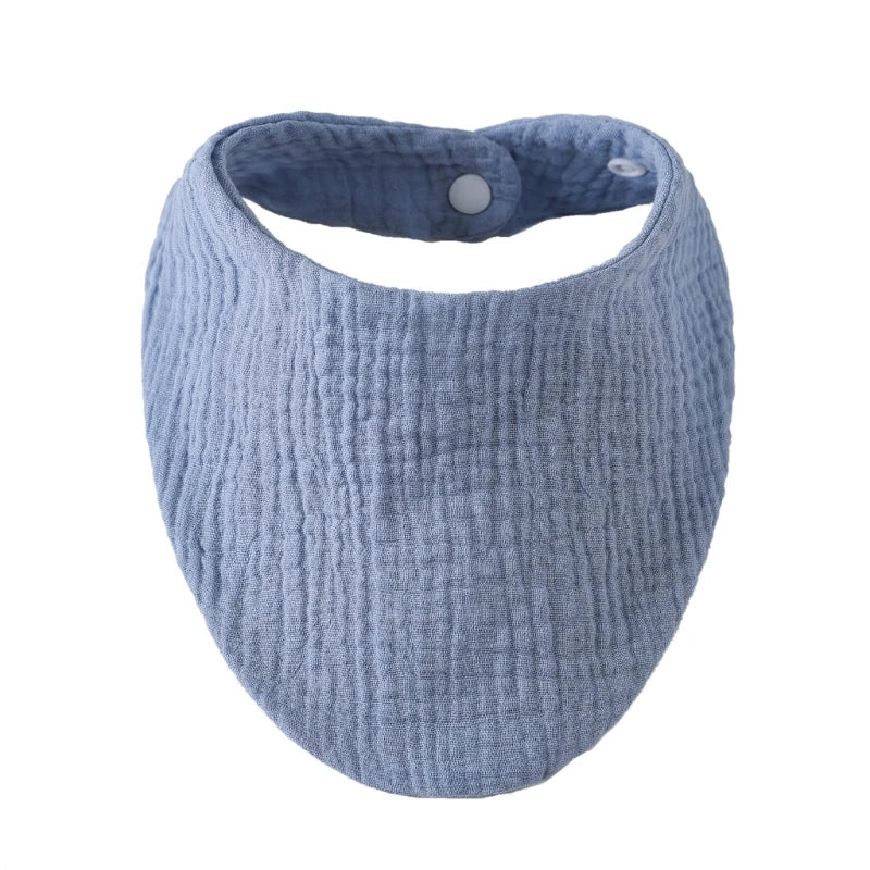 Organic Cotton Baby Bibs | Muslin Scarf Bandana Burp Cloth for Boys & Girls | Absorbent Triangle Gauze Feeding Bibs - Kidzy Market