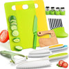 17-Piece Montessori Kids Cooking Set – Toddler Safe Kitchen Tools with Serrated Plastic Knives, Cutting Boards & Peelers