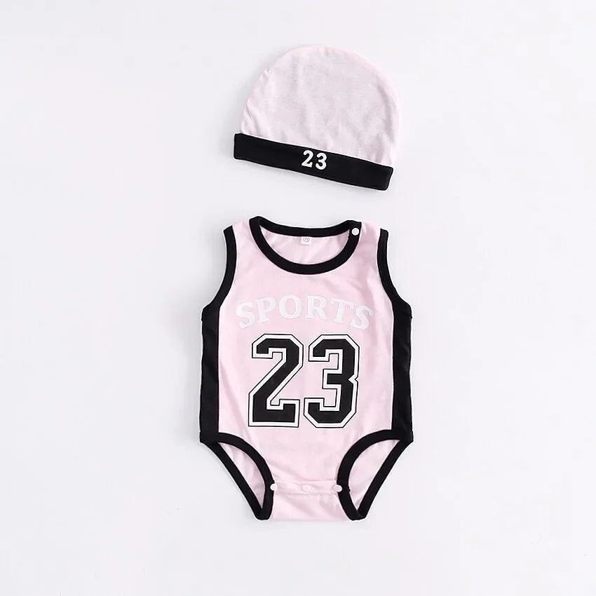 Baby Girl & Boy Clothes – Summer Sleeveless Triangle Romper with Hat – Unisex Baby Jumpsuit, Soft Cotton Bodysuit for 1-3 Years