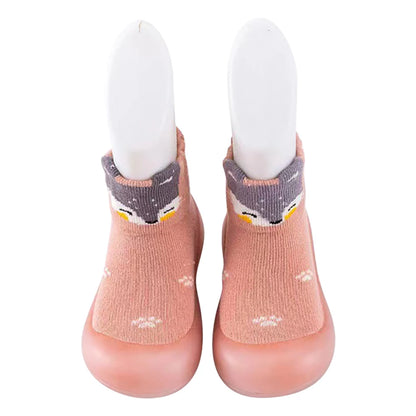 Cute and Comfy Cotton Newborn Baby First Walkers – Soft-Soled Indoor Casual Shoes, Breathable and Non-Slip Baby Shoes