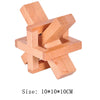 Wooden Lu Ban Brain Teaser 3D Puzzle – Educational Logic Game for Kids & Adults