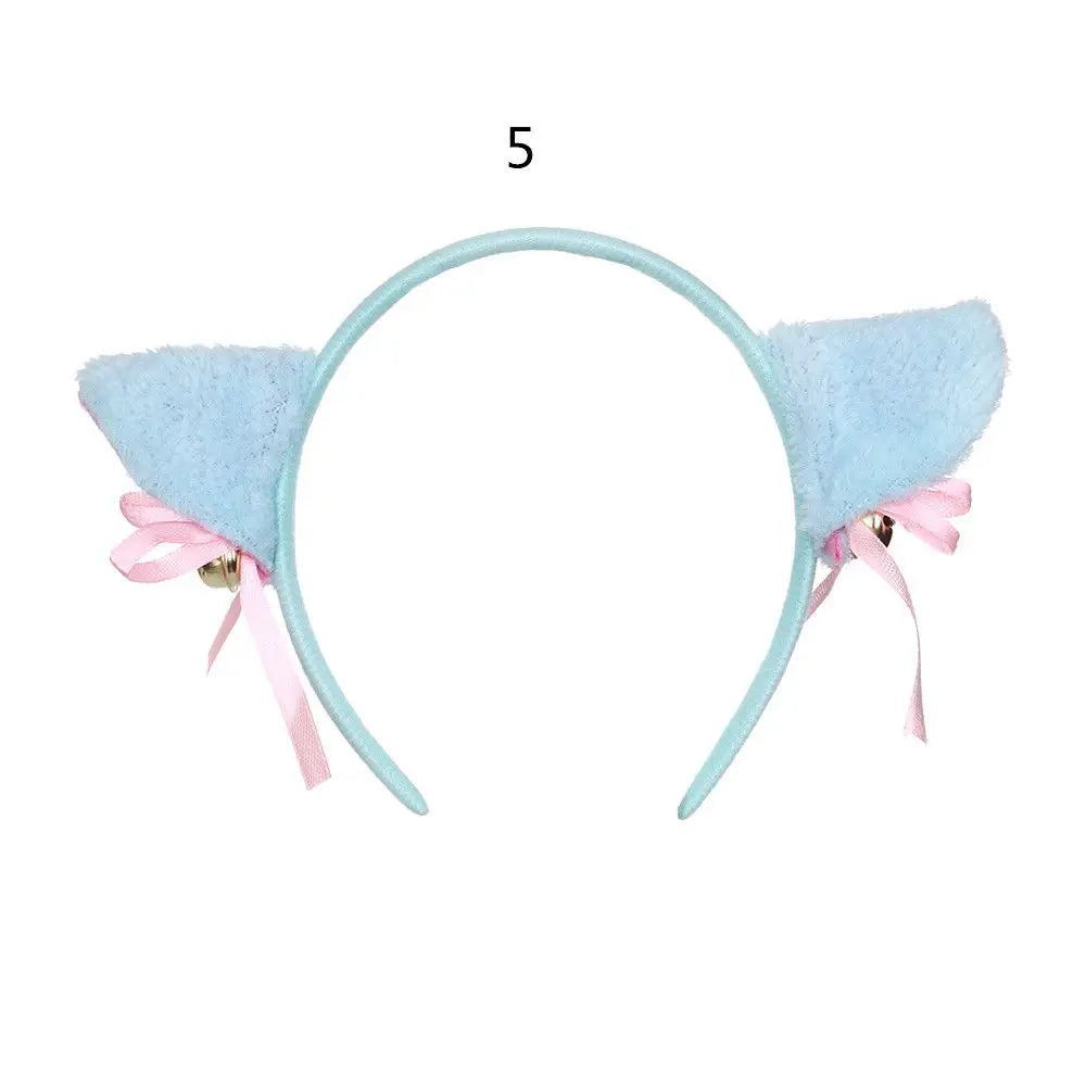 Plush Animal Ears Headband – Cartoon Dog Zebra Tiger Hairband, One Size for Kids & Adults, Cosplay Party Accessory