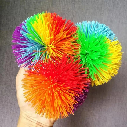 Rainbow Stringy Balls – Sensory Fidget Toys for Kids, Bouncy Party Favors & Outdoor Fun Games