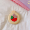 Cute Cartoon Macaron Folding Hair Comb – Portable 2-in-1 Comb with Small Mirror, Kawaii Baby Makeup Supplies