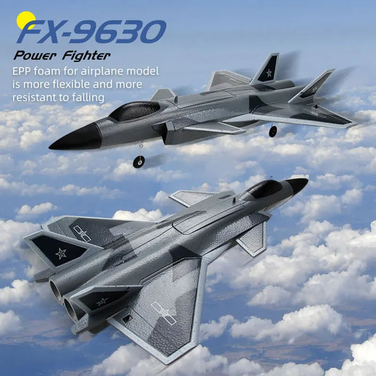 FX9630 RC Plane J20 Fighter Remote Control Airplane Soft Rubber Head Glider