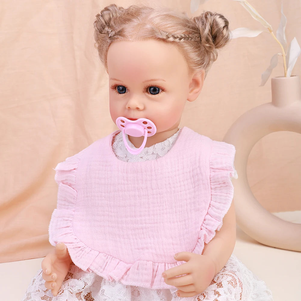 Newborn Baby Bibs & Burp Cloths | Solid Color Toddler Bandana Feeding Bibs, Ruffle Saliva Towel for Drool, Baby Accessories - Kidzy Market