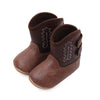 Boys Baby Girls Winter Boots, Soft Bottom Non-slip Baby Foreign-style Western Cowboy Leather Boots, Baby Shoes