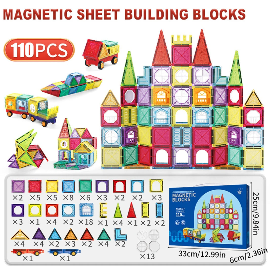 Magnetic Tiles Building Blocks Toy for Kids Ages 3 to 8+