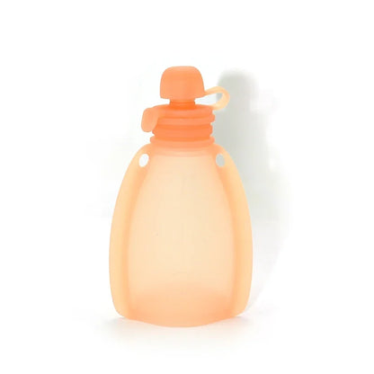 120ML BPA-Free Refillable Silicone Baby Food Bags - Reusable Squeeze Storage Containers for Toddlers & Kids