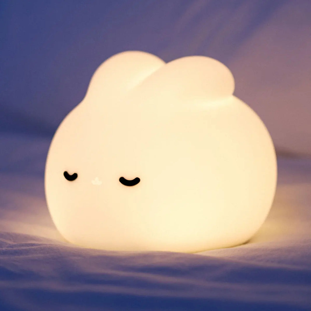 Rabbit Night Light for Kids Cute Bunny USB Silicone Lamp Nursery Toddler Room Decor Gift