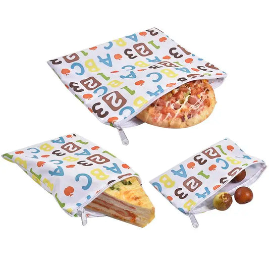 Reusable Snack Bag - Multifunctional Beeswax Sandwich Lunch Bag, Organic Food Wrap for Kids, School & Travel Storage