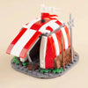 Medieval Building Blocks Playset - Viking Warriors Camp, Pirate Ship & Castle Wall (Compatible with Major Brick Brands)