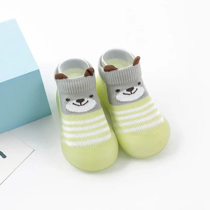 Baby Socks Shoes – Cute Cartoon Boy & Girl Infant Shoes, Soft Rubber Sole First Walker Booties for Toddlers