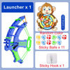 Montessori Sticky Ball Dartboard Slingshot Target – Kids Indoor & Outdoor Catapult Throwing Game