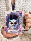 3D Owl Coffee Mug Wrap – 11 oz (350 ml) Ceramic Sublimation Tea & Milk Cup, Surprise Gift for Kids