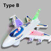 Children's Electronic Airplane Toy with Music & Flashing Lights – Autopilot Rotation, Battery-Powered Educational Plane Gift for Kids