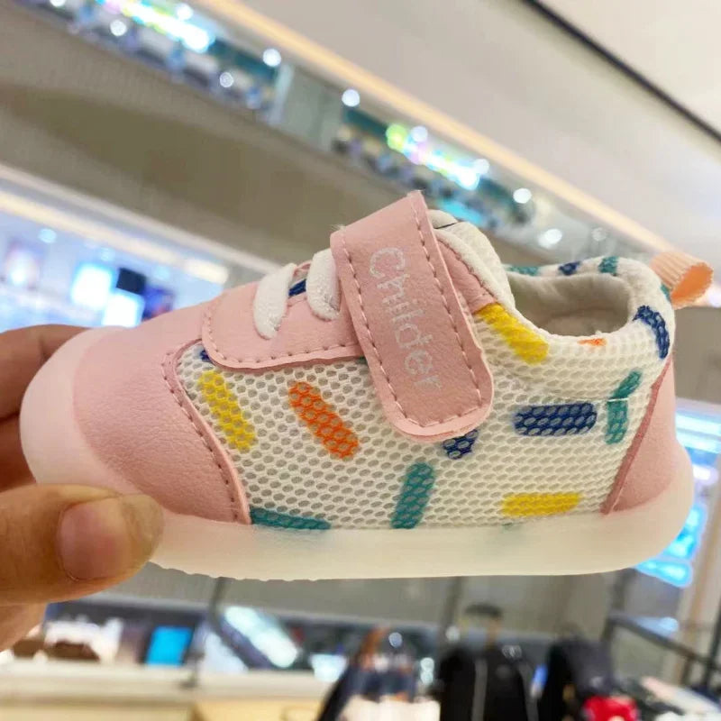 Boys/Girls Baby Walking Shoes – Spring/Autumn Soft Sole Mesh Breathable Shoes for 0-2 Year Olds, Nude Baby Shoes