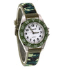 Luminous Hands Boys and Girls Fashion Camouflage Silicone Strap Quartz Digital Watch Waterproof for Kids and Students