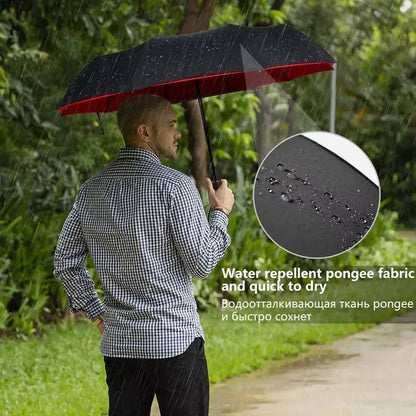 Automatic Windproof Double-Layer Large Umbrella – 10K Strong Frame, Luxury Business Umbrella for Men & Women