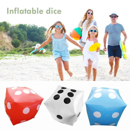 Inflatable Balloon Dice Toy Blow-Up Cube for Party Games and Activities