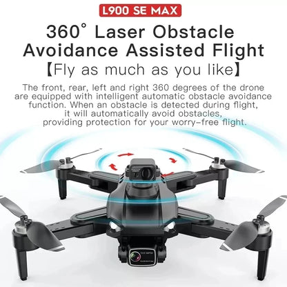 L900 Pro SE Max GPS Drone – 4K Dual HD Camera 5G WiFi FPV Quadcopter with Obstacle Avoidance