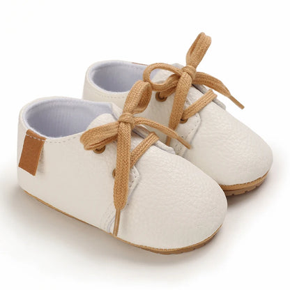 New Baby Shoes Retro Leather Boy Girl Multicolor Toddler Rubber Sole Anti-Slip First Walkers Infant Moccasins