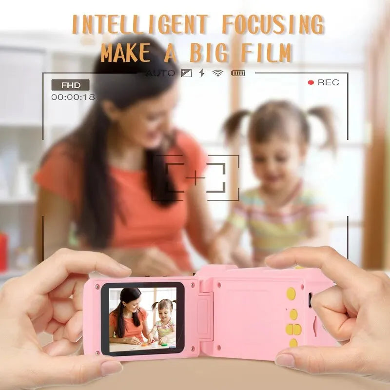 Kids Video Camcorder with 1080P, 20MP High Resolution, Portable Mini Digital Camera, 2.4-Inch Large Display Screen, Birthday Gift
