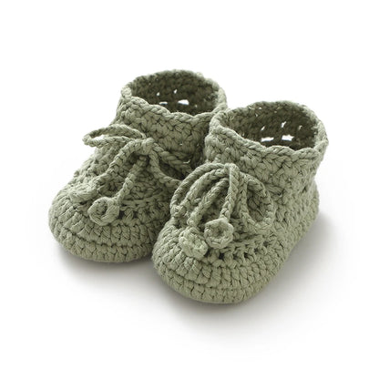 Handmade Knitted Baby First Walkers – 0-1Y Unisex Soft Bottom Cotton Anti-Slip Toddler Sneakers