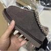 Kids Winter Fur Slippers Classic Ankle Snow Boots Warm Slip-On Shoes
