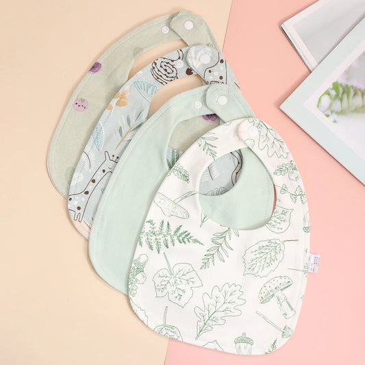 4pcs Soft Cotton Baby Bibs – Adjustable Bandana Burp Cloths for Newborns & Toddlers - Kidzy Market